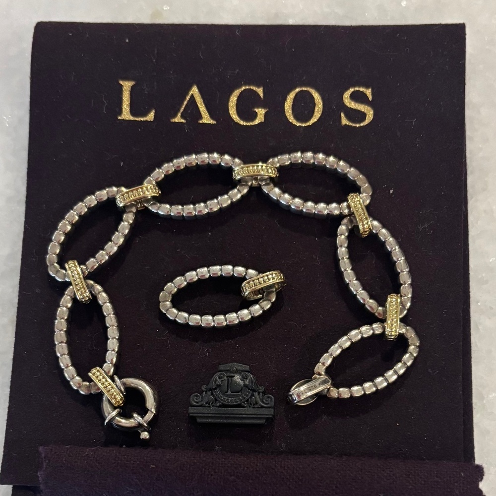 Lagos Caviar Bead Link Bracelet